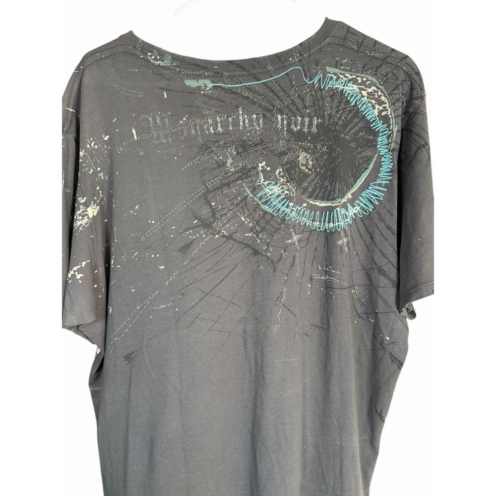 Monarchy Los Angeles Men's XL Graphic T-Shirt Black Distressed Abstract Grunge - Picture 6 of 9